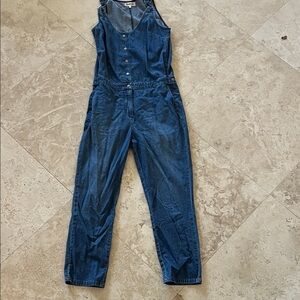 Madewell Indigo Jumpsuit with Button-Up Front